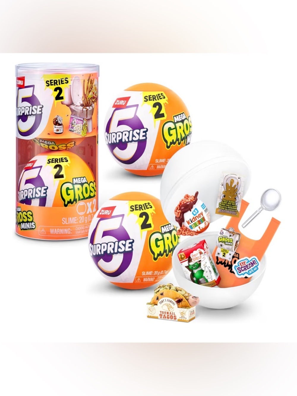 Mega Gross Minis Series 2 Ball ZURU NEW Sealed Mystery Toy (1 Ball)